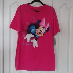 Disney Minie Mouse Hot Pink T-Shirt. XL